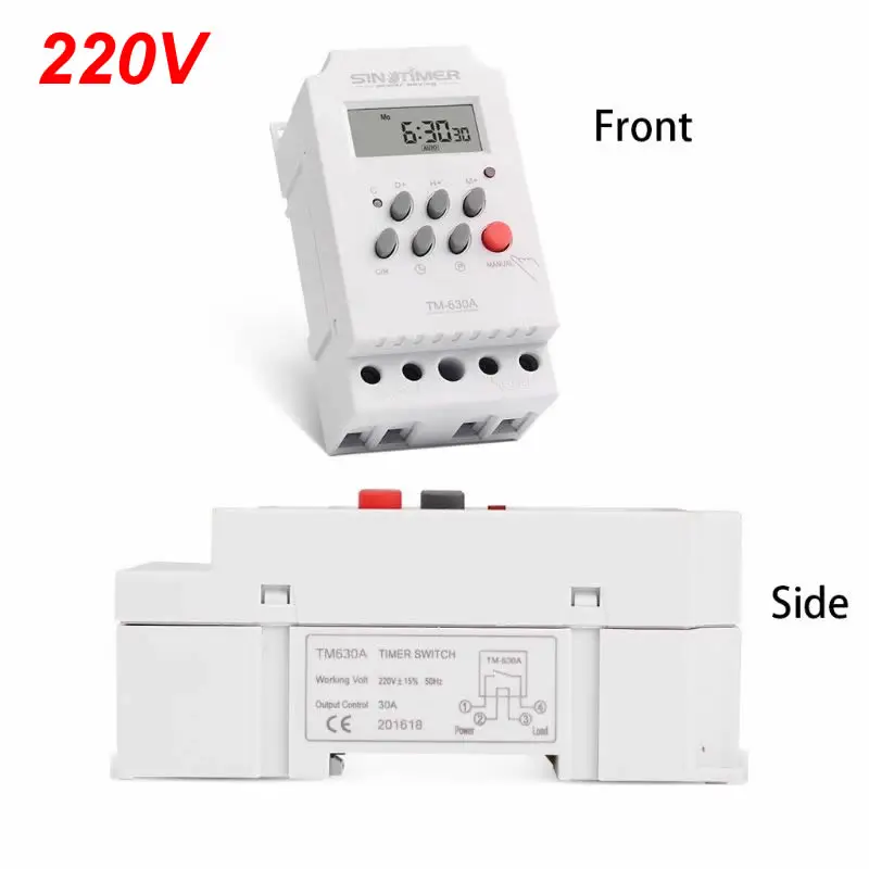 220V Работающего на постоянном токе 12 В в 7 дней в неделю цифровой программируемый 24hrs мини-реле с семидневным таймером Управление 57BB - Цвет: 220V