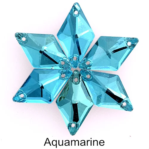 Aquamarine 11x19 мм 28 шт. ромбовидные разноцветные стразы AB пришивные стразы для шитья стеклянных страз свадебное платье Y3750 - Цвет: Aquamarine