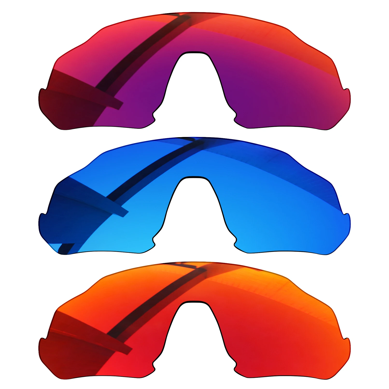 Alphax 3 Pezzi Winter Sky & Agate Red & Wine Red Lenti Di Ricambio Polarizzate Per-Oakley Flight Jacket Oo9401 Frame