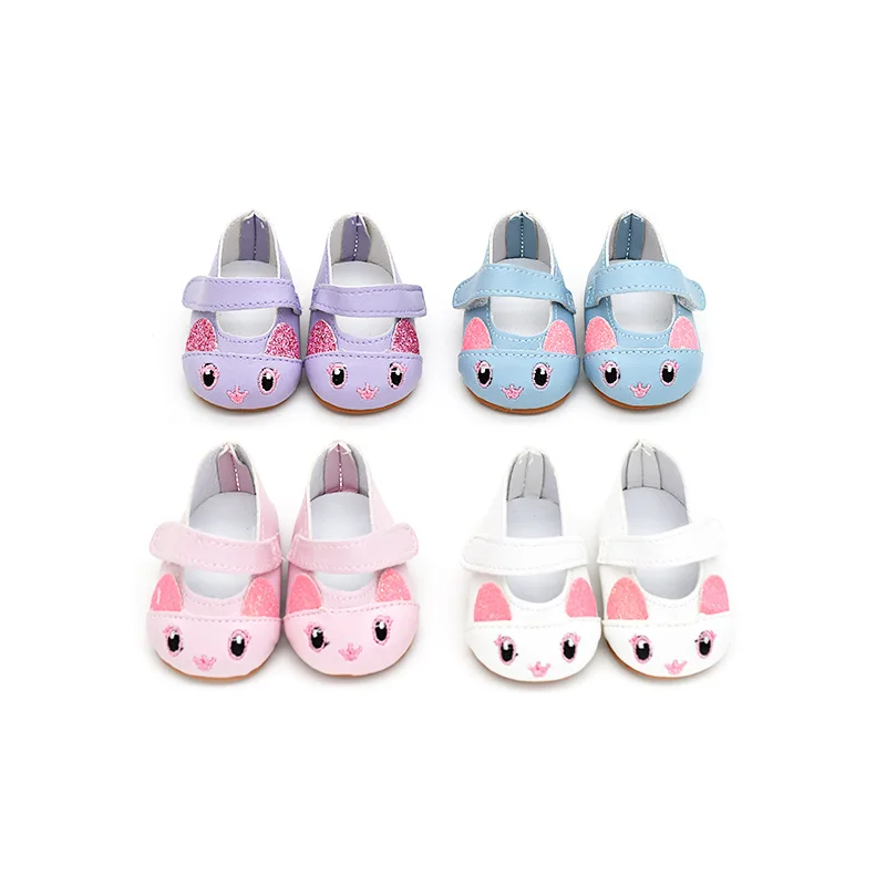 Cute Rabbit Leather Shoes Fit For 17Inch Baby Doll, 43cm Baby