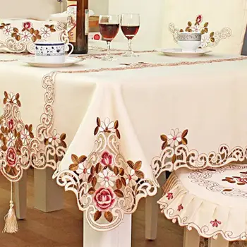 

Household Kitchen European Pastoral Embroidered Tablecloth Table Cloth