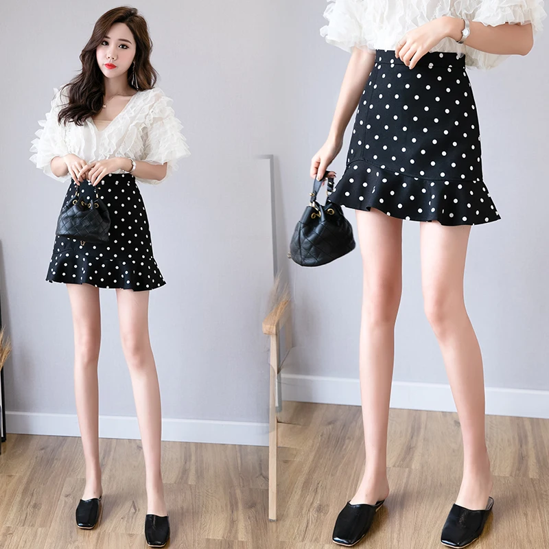 

Sexy point skirts for women irregular prevention ruffle skirt of high waist tulle Ladies white Black formal Mini Skirt
