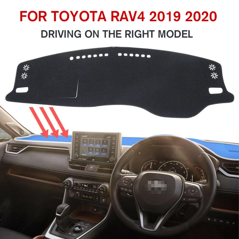 Автомобильный коврик для приборной панели для Toyota RAV4 RAV4 Противоскользящий коврик солнцезащитный козырек левый/правый коврик - Название цвета: Right