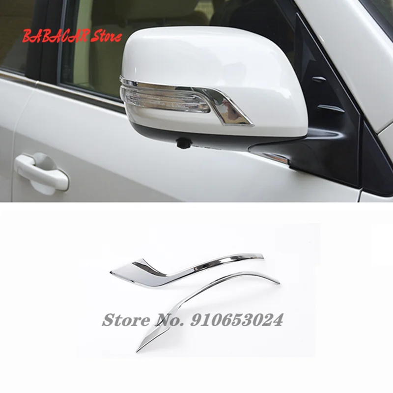 

Chrome Car Rearview Mirrors Cover Trim Strip Sticker For Toyota Land Cruiser 200 LC200 Accessories 2016 2017 2018 2019 2 pieces