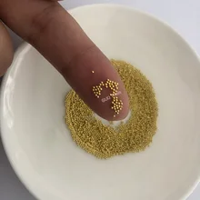 1000PCS/lot Gold-plated Stainless Steel Ball Dia 0.5mm - 2.8mm Precision Solid Ball Smooth Ball Round Beads