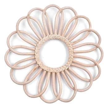 

Vintage Round Decorative Wall Mirror Frame Bohemian Chic Wall Hanging Mirror Rattan Frame