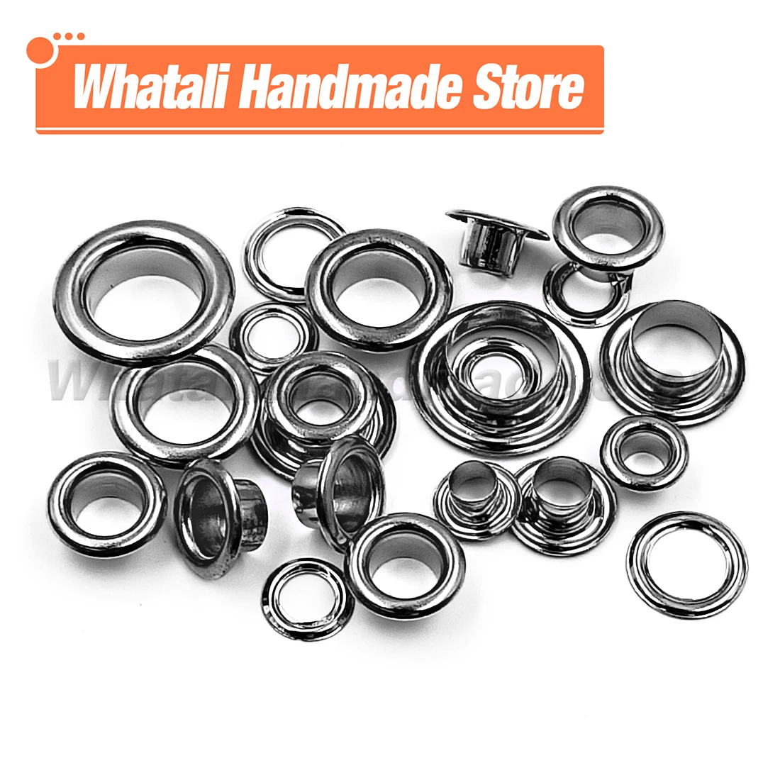 100Pcs Gunblack Color Hole Metal Eyelets Grommets Washer Leathercraft Diy Clothes Cap Bag Tags Shoes Belt Accessories