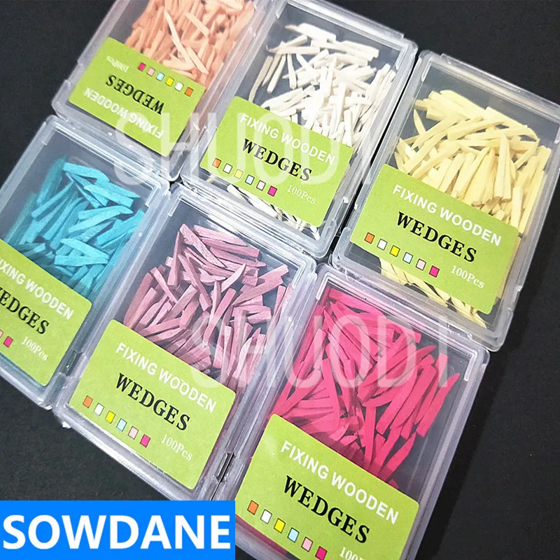 100 шт./кор. Стоматологическая Поставка межзубной композитный контурный деревянный Клин отбеливание зубов(6 размеров для варианта
