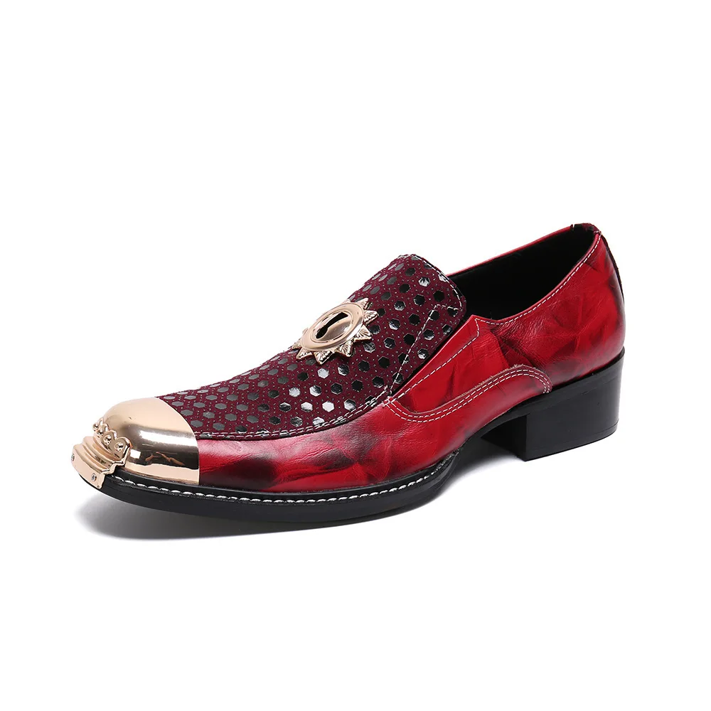 

Zapatos Hombre Men Loafers Shoes Genuine Leather Slip-on Pointed Toe British Style Loafers