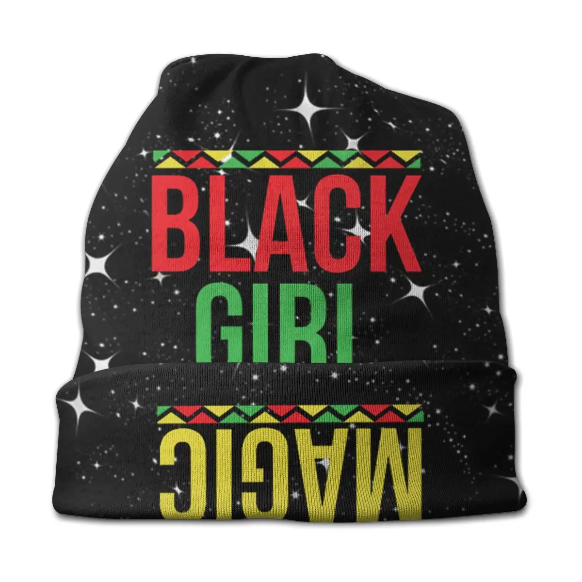 Black Girl Magic унисекс взрослая Повседневная шапочка зимняя теплая вязаная Лыжная шапка с рукавом Skully Beanies