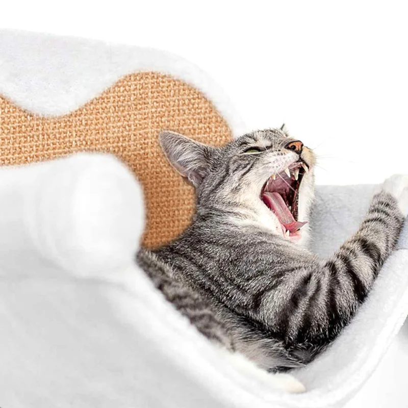 Cat-Climbing-Frame-Plush-Cat-Hammock-Lounger-For-Cats-Kittens-Wall-Mounted-DIY-Pet-Furniture-Anti.jpg Macskás Hegymászó Keret Plüss Macska Függőágy -Társalgó Macskákhoz Cica Falra Szerelt Barkács Kisállat -Bútorok Karcolásos Macska Lógó Ágyak Alvás - Image 2