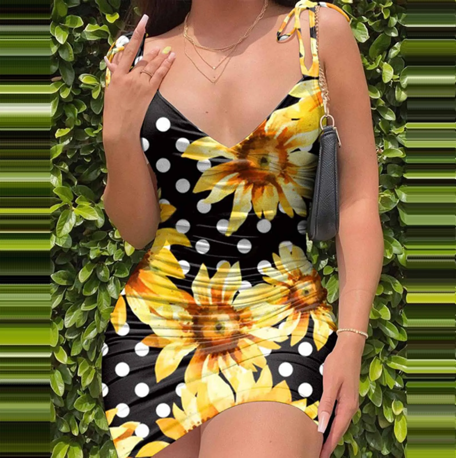 Sundresses Women Summer Clothes Fashion Ladies Lace up Casual Printing Camisole Bra Sleeveless Sexy Slim Dress Vestido De Mujer 2