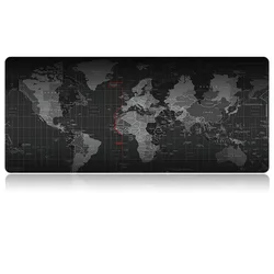 Grand tapis de souris de jeu carte du monde, antidérapant, en caoutchouc naturel, accessoire de bureau, clavier d'ordinateur, XXL 