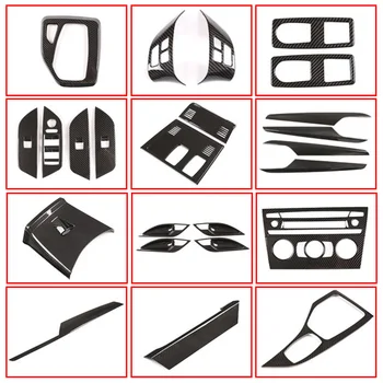 

Carbon Fiber Style ABS Steer Wheel Gear Shift decorative Trim stickers Accessories For BMW X1 E84 2011 2012 2013 2014 2015