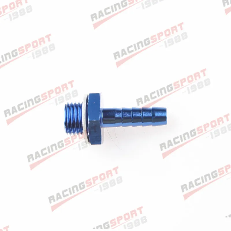 

B-osch 044 Fuel Pump Inlet M14 x 1.5 To Ø8 Barb Aluminum Adapter Fitting Black/BLUE
