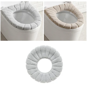

Bathroom Filling Soft Thickened Seat Pads Washable Warmer Toilet Mat Cover Winter Comfortable 30cm Seat Cushion Bathroom Tools