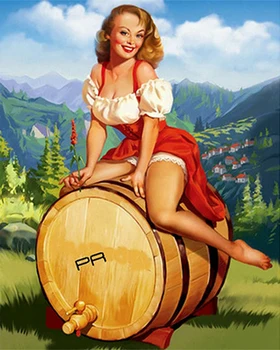 

GG L0007 cross stitch Oil painting girl 11/ 14ct /16/28/27CT cloth cotton thread embroidery DIY handmade needlework