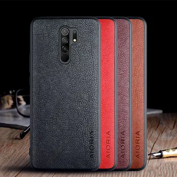 Перейти на Алиэкспресс и купить Чехол для Xiaomi Redmi 9 9A 9C, роскошный винтажный кожаный чехол, мягкий ТПУ чехол для телефона xiaomi redmi 9, чехол, чехол