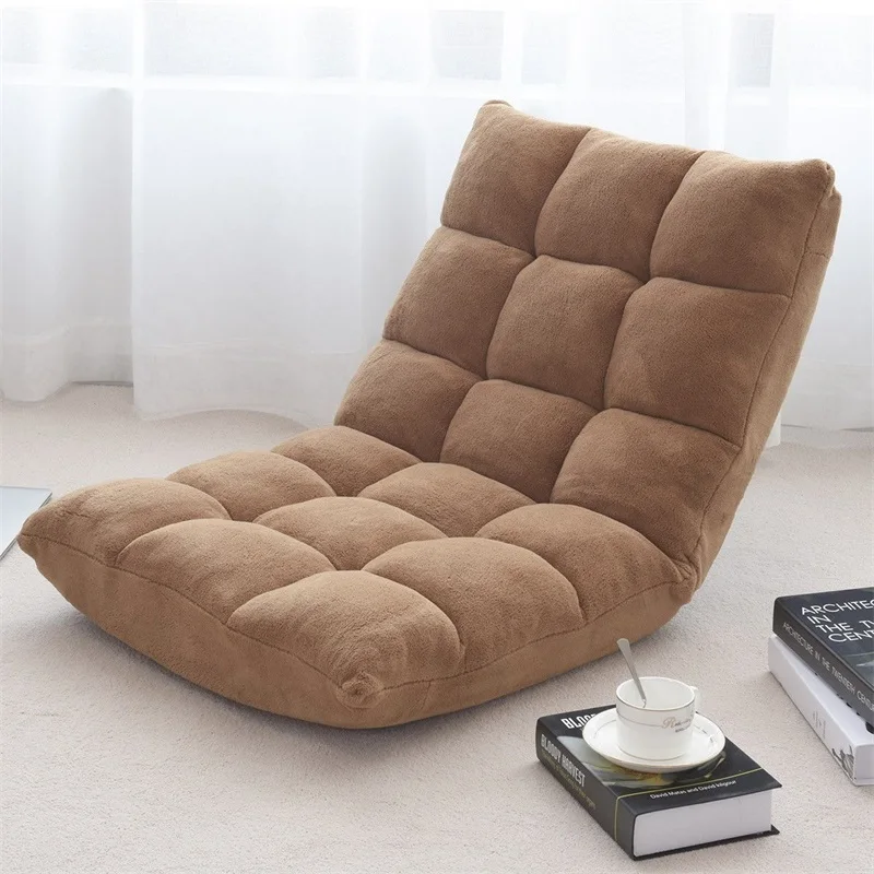 Adjustable 14-Position Cushioned Floor Chair Living Room Leisure HW57991 Chaise Sofa |
