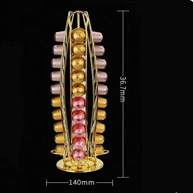 40 чашек Nespresso кофейные капсулы держатель вращающийся стеллаж кофейная стойка для капсул Nespresso капсулы для хранения полка Организация - Цвет: 7