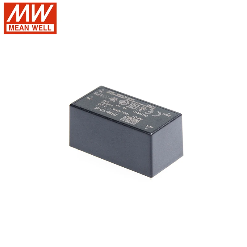 MEAN WELL IRM-15-5 15W PCB-mount сборный инкапсулированный силовой модуль 110 V/220 V AC до 5V DC 3A 15W тип модуля питания