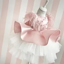 Бальное платье цвета шампанского; Платья с цветочным узором для девочек на свадьбу; пышное платье для маленьких детей; платье с длинными рукавами и кристаллами для первого причастия