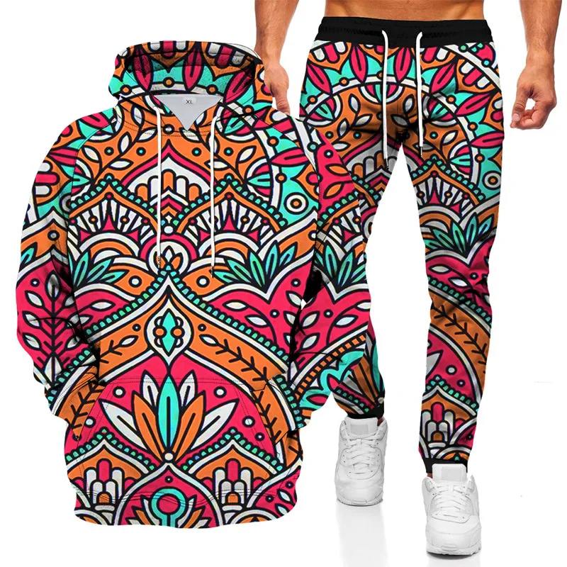 

2021 Fashion 3D Hoodie Set Men's Sweatshirt Jogging Funny Harajuku Print Set Fall/Winter Unisex Sportswear Casual Fashion