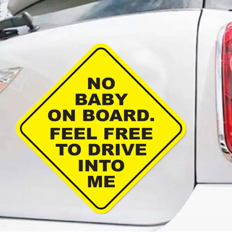 Stickers for Cars Funny Vinyl Car Wrap Auto Bumper Products Accessories Motocycle Caution No Child In The Sticker Decal | Автомобили и