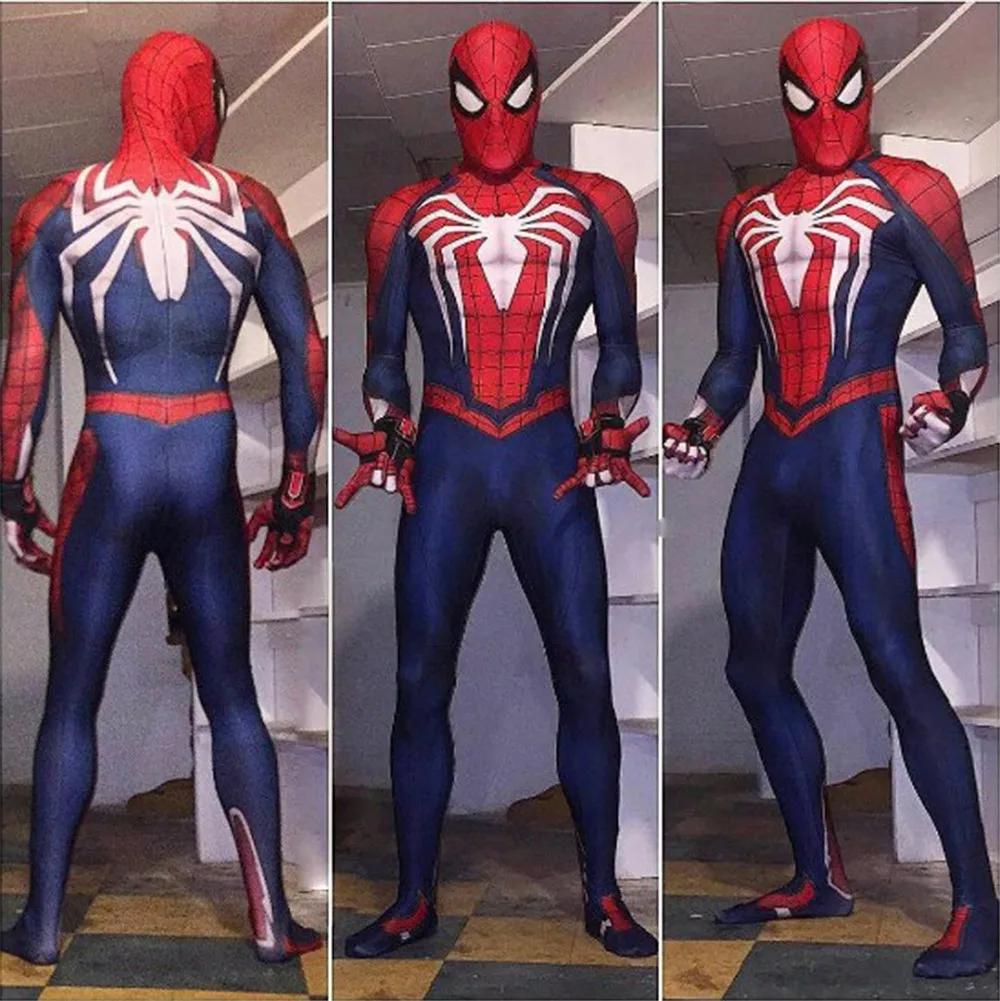 Пурим карнавал PS4 insomniac костюм Человека-паука спандекс игры Spidey Косплей Хэллоуин Spider-man костюмы для взрослых
