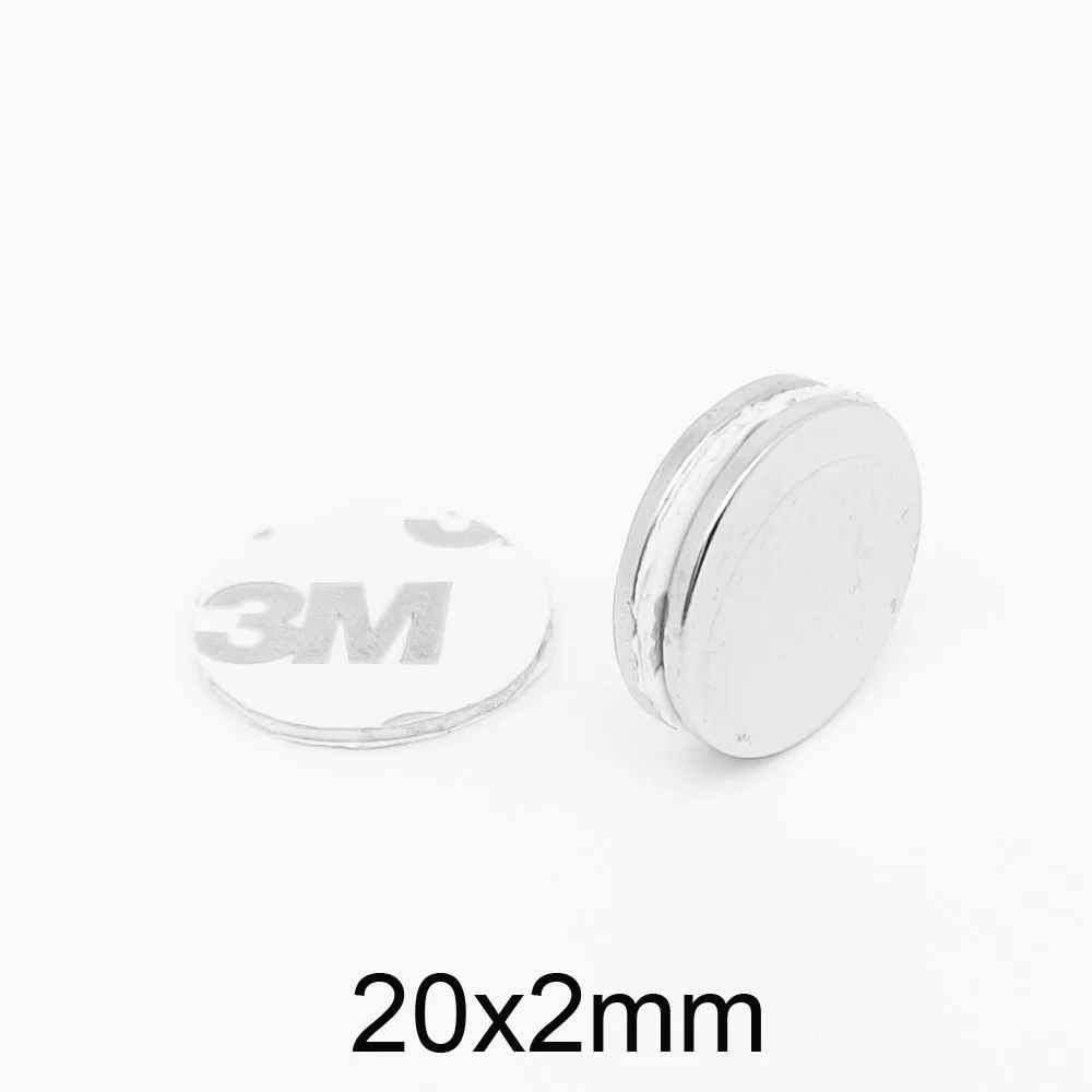 5 ~ 100 шт. 20x2 сильный Круглый поисковый магнит с лентой 3 м 20*2 дисковые