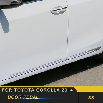

For Toyota Corolla 2014-2018 Car Styling Door Gate Side Pedal Sill Cover Frame Trim Sticker Exterior Accessories