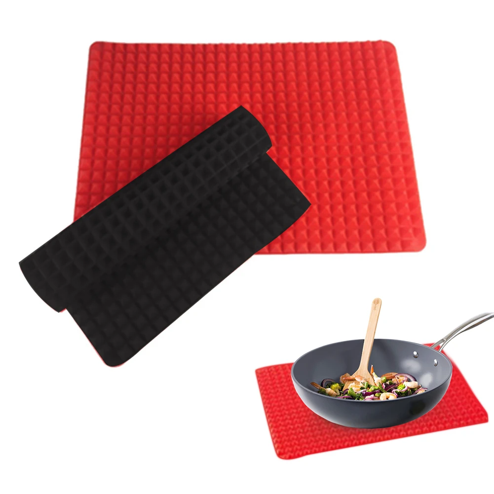 Bakeware Non Stick Baking Pan Pot Silicone Pad BBQ Mat Mold Cooking Mat Pizza Mat Placemat 4