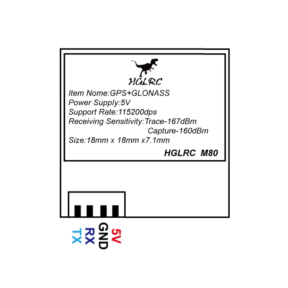 HGLRC M80 gps Мини gps модуль поддерживает gps, ГЛОНАСС, GALILEO, QZSS, SBAS, BDS для гоночных дронов FPV модели части и аксессуары