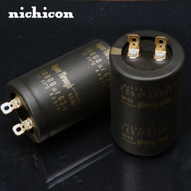 Nichicon gold foot электролитический конденсатор Кг супер через 10000 мкФ/63 в супер проникновения