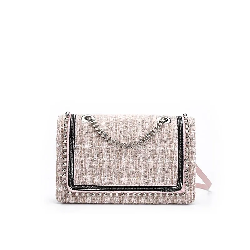 moda de invierno nuevo bolso mano cuadrado mujer calidad perla diseñador para Cadena hombro bando | Багаж и сумки