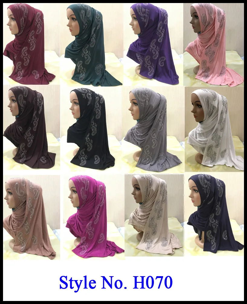 Мусульманский трикотаж для мусульманок мгновенный хиджаб шаль на голову молитва Амира головы обертывание шеи крышки шапки ислам одежда для женщин шапки, шарфы