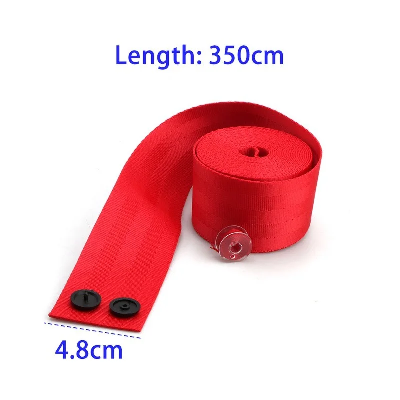 3.6m Strengthen Car Safety Seat Belt Webbing Fabric Racing 4.8cm Auto Harness Strap Modified Safety Belts Interior Accessories