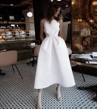 Same as image Простой бежевый атласное вечернее платье со складками; Robe De Soiree элегантные Чай на тонких бретелях вечерние платье торжественное платье - Цвет: Same as image