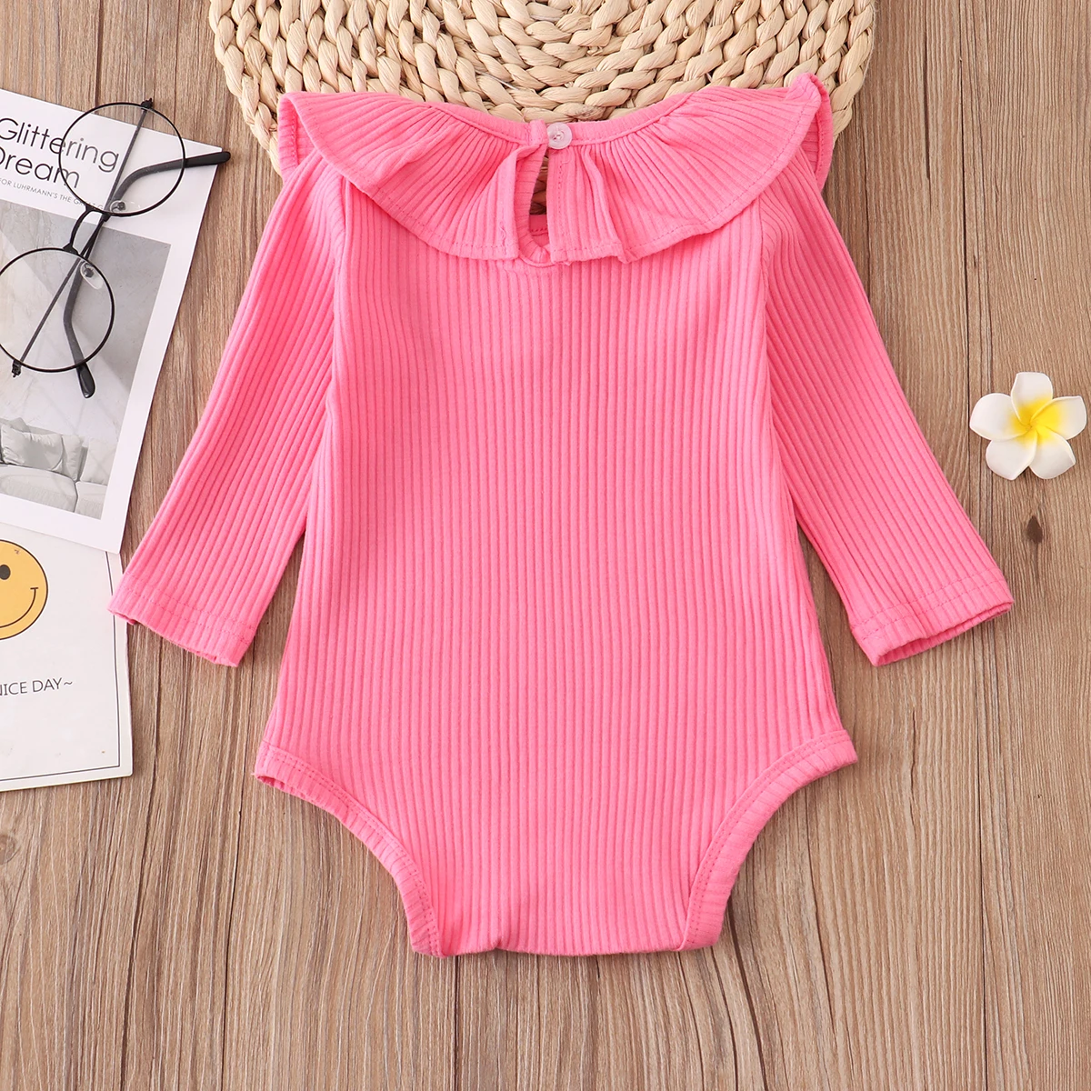 Newborn Infant Baby Rompers 0-2Y 2022 Spring Summer Candy Ruffles Jumpsuit New born Baby Girl Clothes Outfits baby knitted clothing set