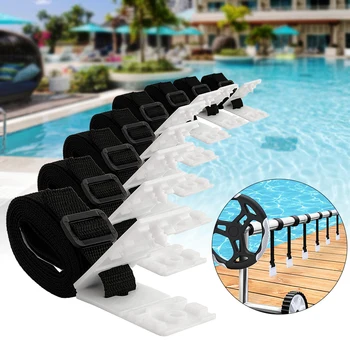 

8pcs Wear Resistant Rectangle Easy Install Universal Connection Spool Attachment Firmly Pool Cover Solar Reel Plate Buckle Fixed
