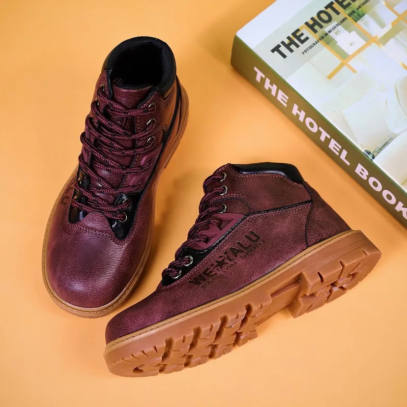 

2019 New Style Spring CHILDREN'S Martin Boots Wear-Resistant Anti-slip Middle And Large CHILDREN'S Shoes Lace-up Young STUDENT'S