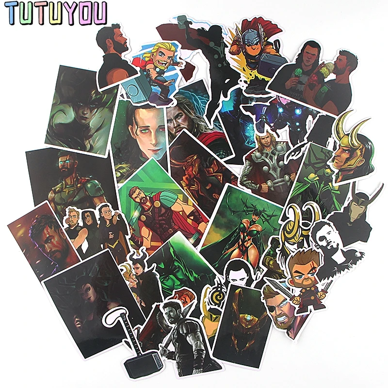 

PC257 1Set Thor Loki Sticker Waterproof For Laptop Moto Skateboard Luggage Guitar Furnitur Decal Stickers
