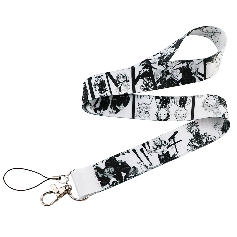 Manga Chainsaw Man Cosplay Lanyard Keychain Makima Pochita Power Black