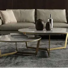 Скандинавский Мраморный Круглый Кофейный Столик современный минималистичный Круглый Кофейный Столик сочетание простой легкий роскошный мраморный журнальный столик combin