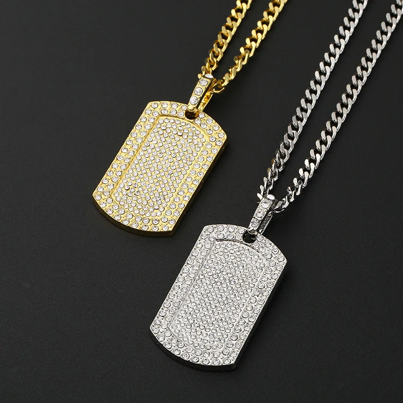 Watch Necklace Bracelet for Men 3pcs Luxury Iced Out Watch Men Bling Cuban Chains Fashion Jewelry Square Pendant Mens Gold Watch