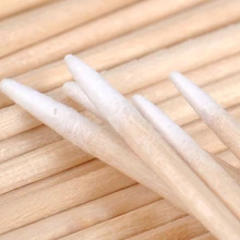 100 шт./пакет 7/10 см ватные палочки тампоны для перманентного макияжа проводка длинной деревянной ручкой ватные тампоны палочки Красота инструменты аксессуары