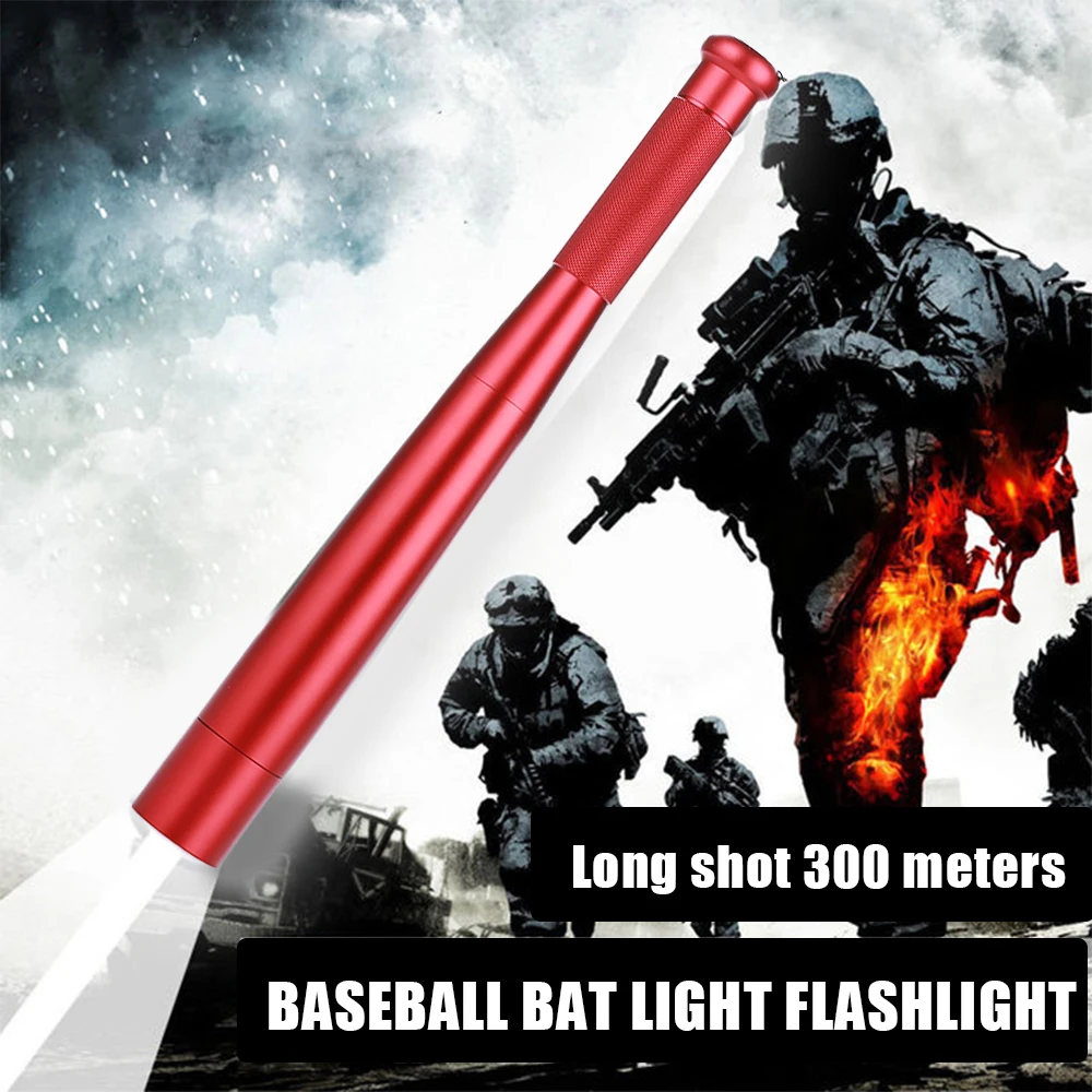 41 см фонарь из алюминиевого сплава светодиодный фонарик в виде бейсбольной биты 1000 люмен супер яркий жезл фонарь для экстренных ситуаций и самообороны