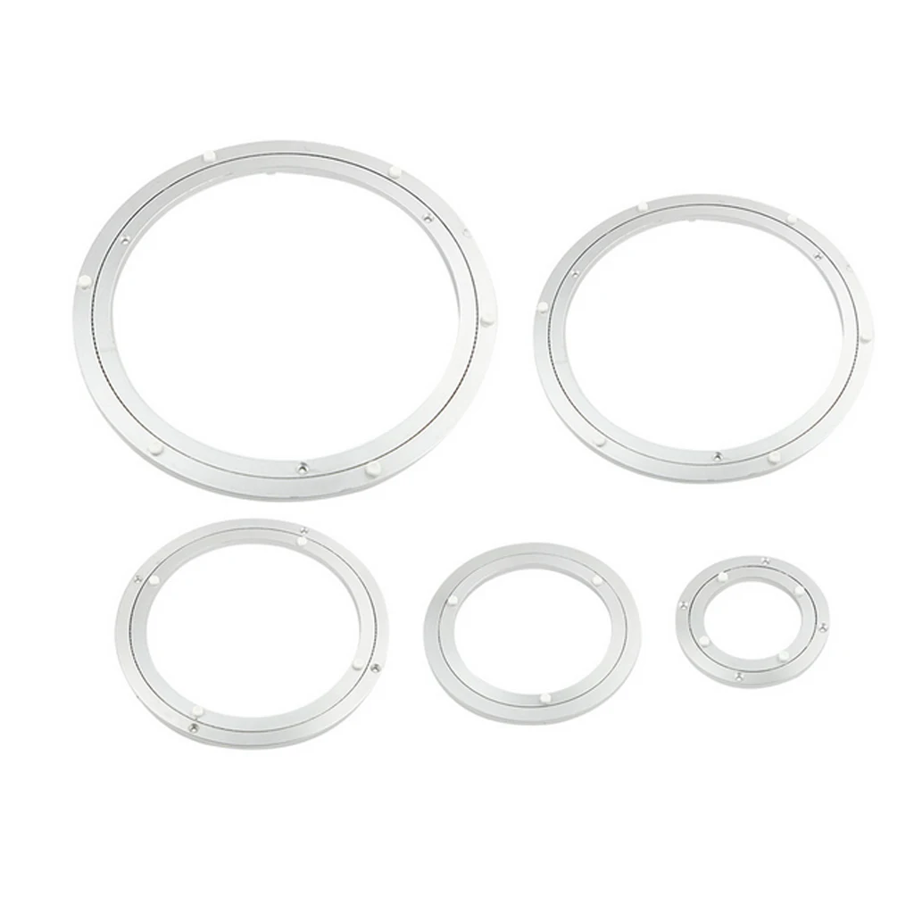 Bearing Swivel Plate Silver White Dining Table Base Rotating Aluminium Turntables Bearing Swivel Plate Silver White Dining Table Base Rotating Aluminium Turntables