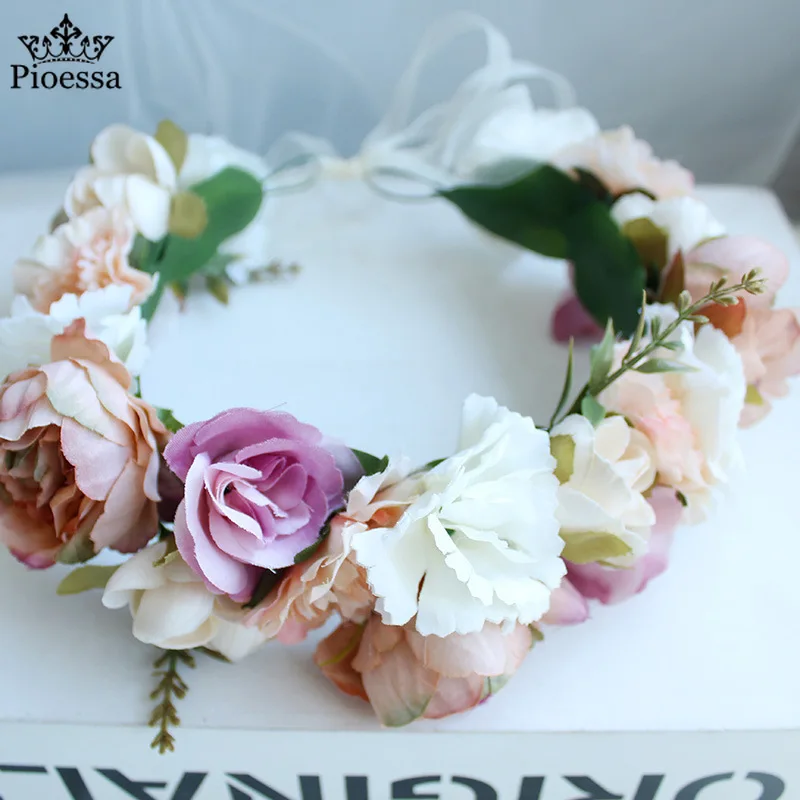 

Pioessa New Hairband Jewelry Flower Headband Wedding Hair Accessories for Women Girls Headdress Branch Shape Crown Jewellry Gift