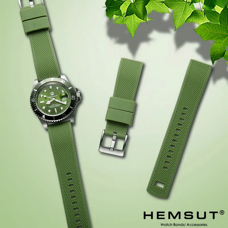 

Hemsut Smart Silicone Watch Bands 18mm 20mm 22mm Quick Release Rubber For Galaxy Watch Strap Man Women Soft Replacement